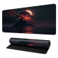 Eco-friendly Red Moon Mouse Pad 4mm Thickness for Gaming Keyboard USB Anti-slip Rubber Base Desk Mat